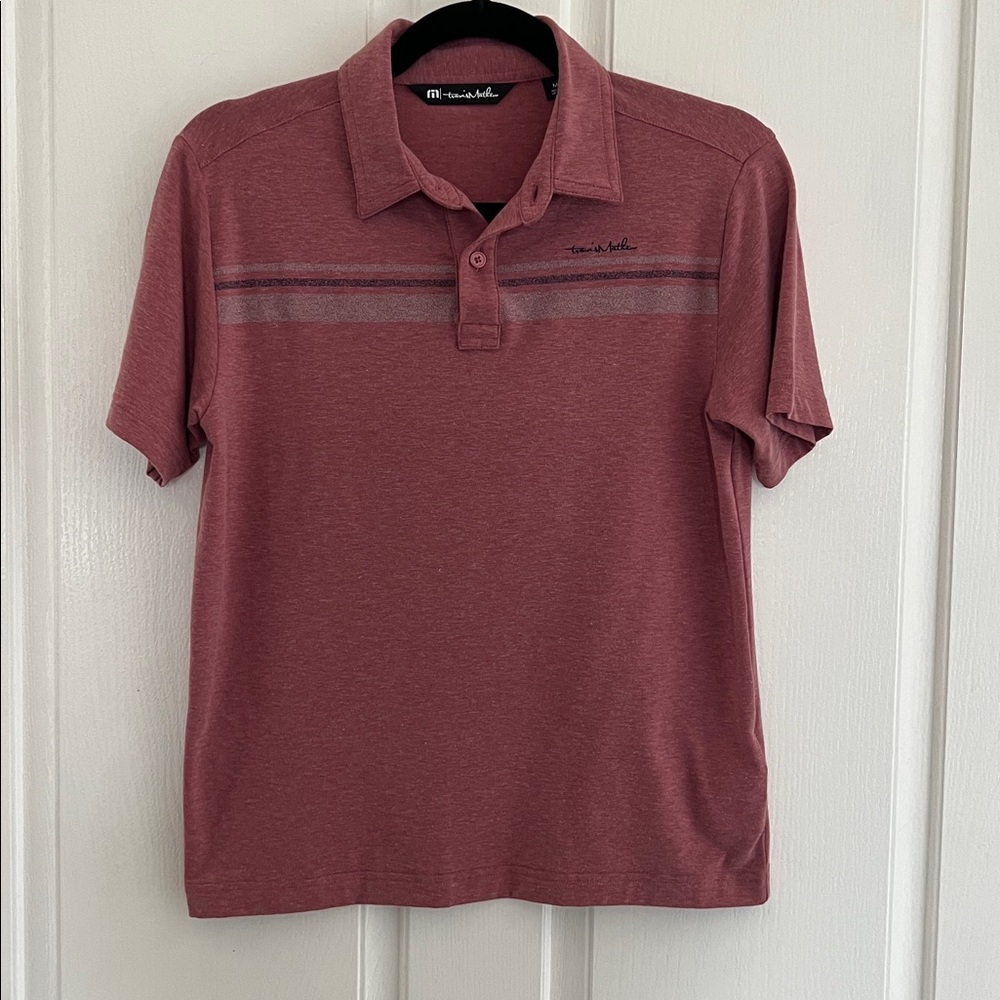 Travis Mathew Heather red boys polo shirt 
Never worn tags removed